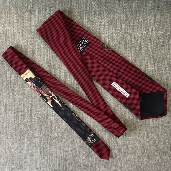 EUC Vintage 1995 100% Silk Norman Rockwell Necktie - Picture 4 of 7